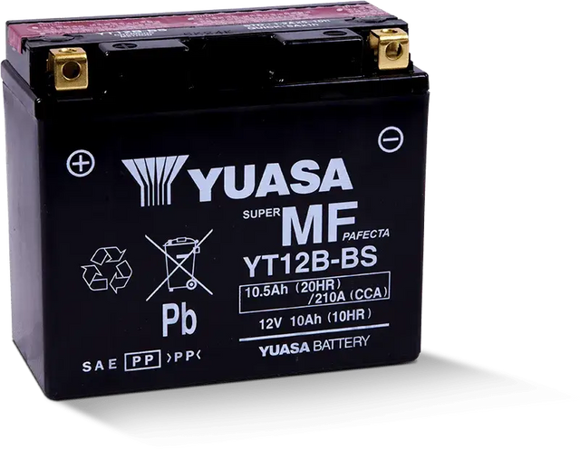 Yuasa YT12B-BS Maintenance Free 12 Volt AGM Battery (Bottle Supplied) for RV, Automotive, Powersports, off-road, marine, exterior, truck accessories, interior, truck bed, RV parts, Auto Maintenance, Batteries, Starting & Charging, AVADA - Best Sellers, Batteries, Starting & Charging