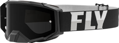 Fly Racing Fly Racing FLA-061 Zone Pro Goggle Black/White W/Dark Smoke Lens W/Post