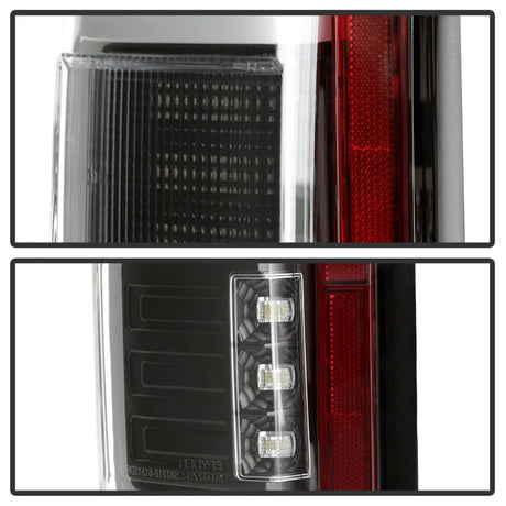 Spyder 15-18 Ford F-150 Light Bar LED Tail Lights (w/Blind Spot) - Black (ALT-YD-FF15015BS-LBLED-BK) 