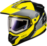 Gm 11s Ronin Snow Helmet W/ Elec Shld Yellow/Slvr/Grey Sm