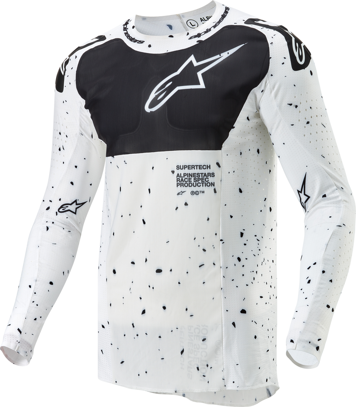 3763424-21-XL Supertech Spek Jersey White/Black Xl