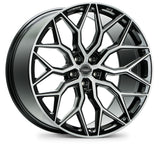 Vossen HF-2 19x9.5 / 5x112 / ET35 / Deep Face / 66.5 - Brushed Gloss Black