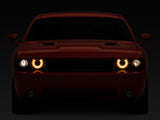 Raxiom 08-14 Dodge Challenger Halo Projctr Headlights w/Sequential Turn Signals-Blk Hsng(Clear Lens)