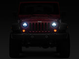 Raxiom 97-18 Jeep Wrangler TJ/JK Axial Series LED Daymaker Headlights- Black Housing (Clear Lens)