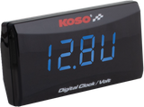 Super Slim Clock / Volt Meter Blue Display 