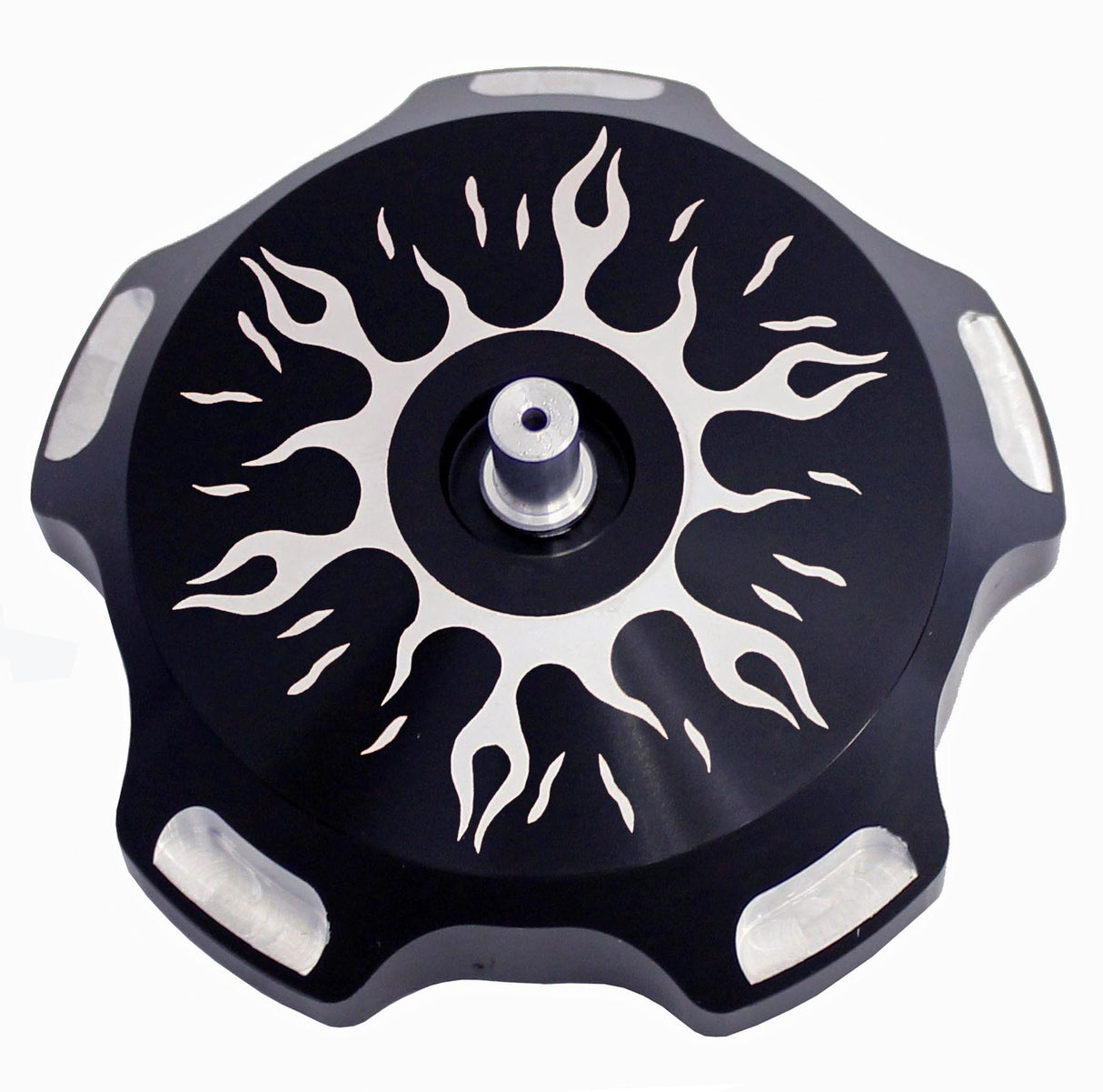 GC1-FRBLK Billet Gas Cap (Black Flames) 