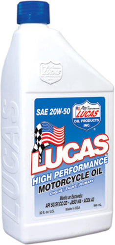 LUCAS High Performance Oil 20w 50 Qt