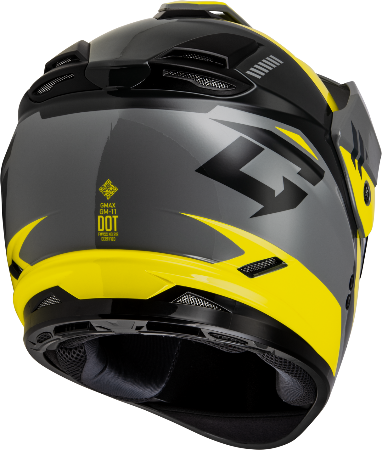 Gm 11s Ronin Snow Helmet W/ Elec Shld Yellow/Slvr/Grey Sm