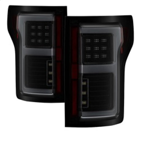 Spyder 15-18 Ford F-150 LED Tail Lights (w/Blind Spot) - Black Smoke (ALT-YD-FF15015BS-LBLED-BSM) 