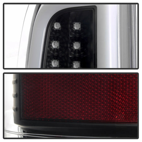 Spyder 97-03 Ford F150 Stylsd. F250/350 V3 Light Bar LED Tail Lights - Blk ALT-YD-FF15097V3-LBLED-BK 