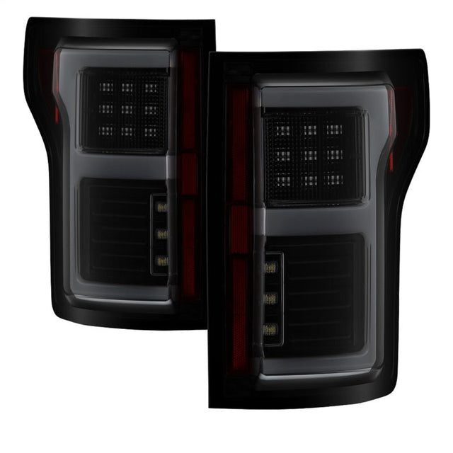 SPYDER Spyder 15-18 Ford F-150 LED Tail Lights (w/Blind Spot) - Black Smoke (ALT-YD-FF15015BS-LBLED-BSM)