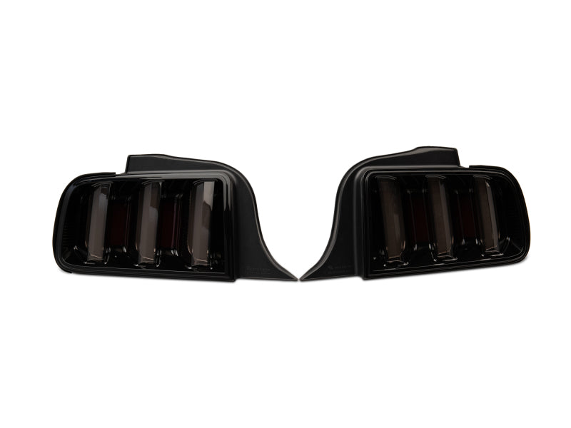 Raxiom 05-09 Ford Mustang Vector V2 LED Tail Lights- Black Housing (Smoked Lens)