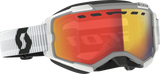 278604-0002341 Scott Fury Goggle Snow Cross Ls White W/Red Chrome 