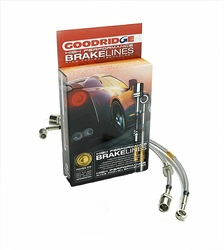 Goodridge 04-07 Acura TL-Type S with Brembos stainless steel brake lines kit, featuring PTFE inner and stainless steel outer braid for superior performance and durability.