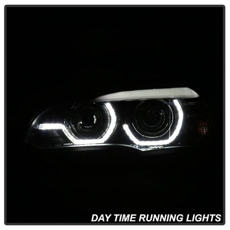 Spyder 07-10 BMW X5 E70 (HID Models Only) Projector Headlights - Black PRO-YD-BMWE7007-AFSHID-BK 