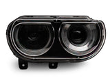 Raxiom 08-14 Dodge Challenger Halo Projctr Headlights w/Sequential Turn Signals-Blk Hsng(Clear Lens)