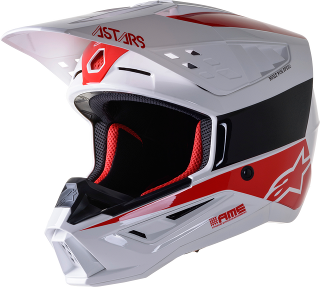 ALPINESTARS S M5 Bond Helmet White/Red Glossy Md