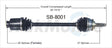 SB-8001 CV Axle Shaft