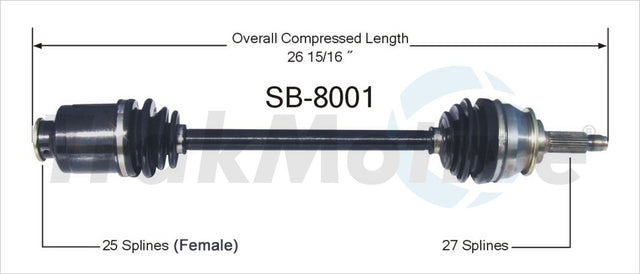 SB-8001 CV Axle Shaft