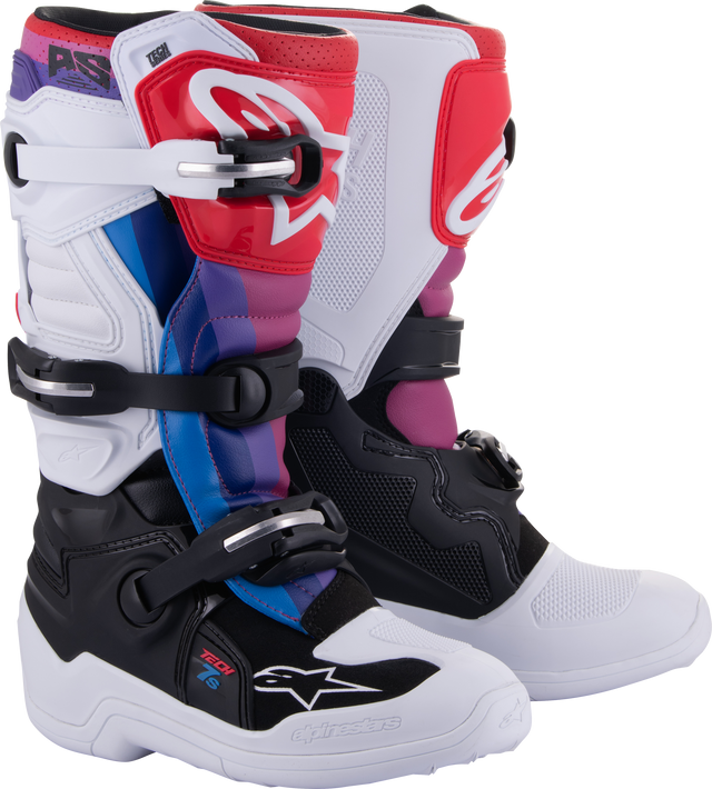 2015017-289-2 Tech 7s Boots Wht/Blk/Rainbow Sz 2 