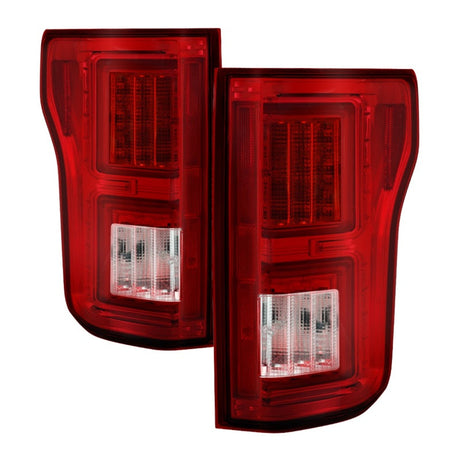 SPYDER Spyder 18-19 Ford F-150 (w/Blind Spot Sensor) LED Tail Lights - Red Clear (ALT-YD-FF15018-LED-RC)