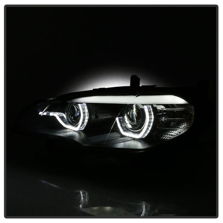 Spyder 07-10 BMW X5 E70 (HID Models Only) Projector Headlights - Black PRO-YD-BMWE7007-AFSHID-BK 