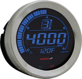 BA050905 Hd 02 Series Gauge Kit Silver Bezel Oil Temp