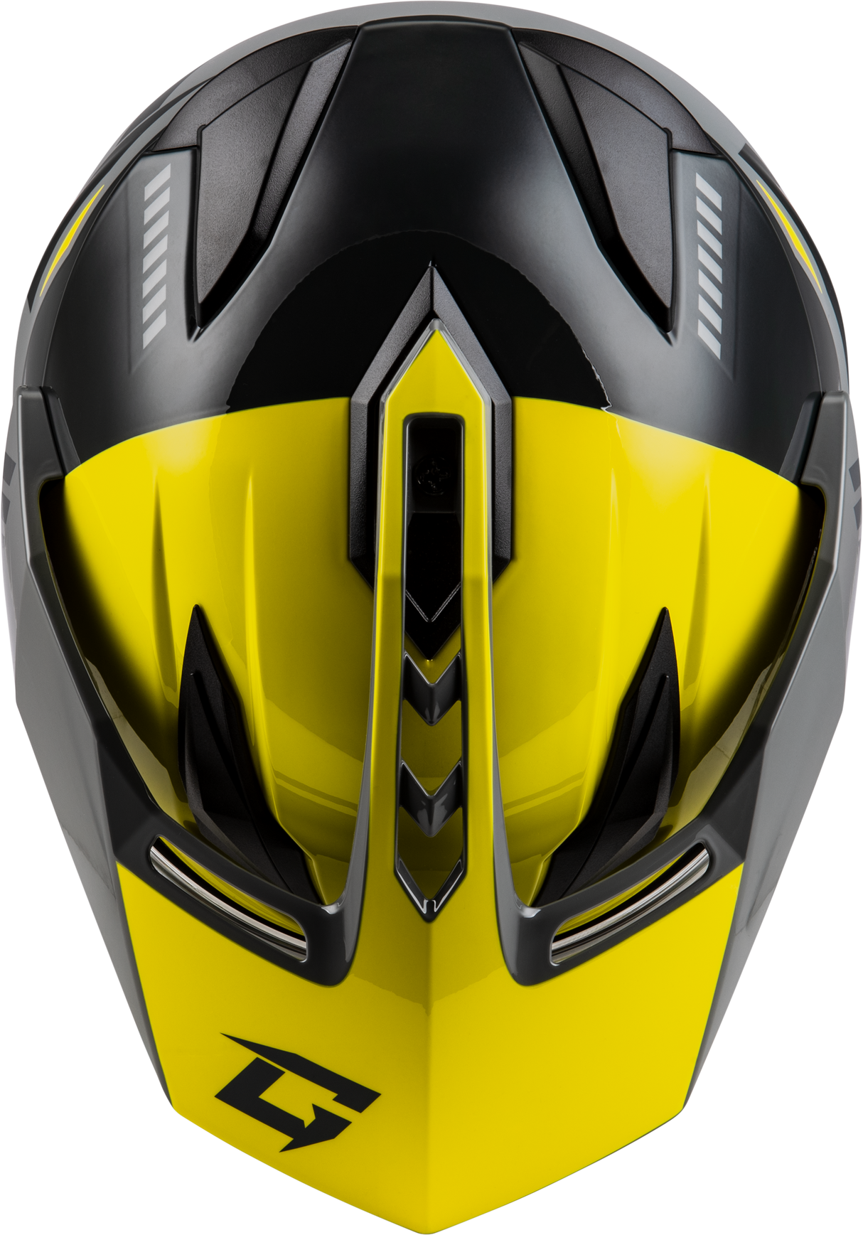 Gm 11s Ronin Snow Helmet W/ Elec Shld Yellow/Slvr/Grey Sm