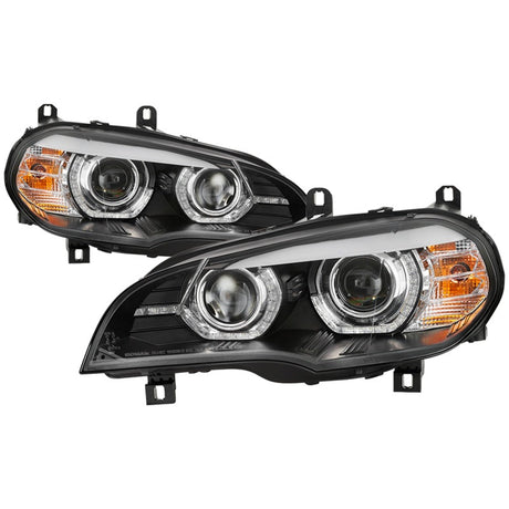 SPYDER Spyder 07-10 BMW X5 E70 (HID Models Only) Projector Headlights - Black PRO-YD-BMWE7007-AFSHID-BK