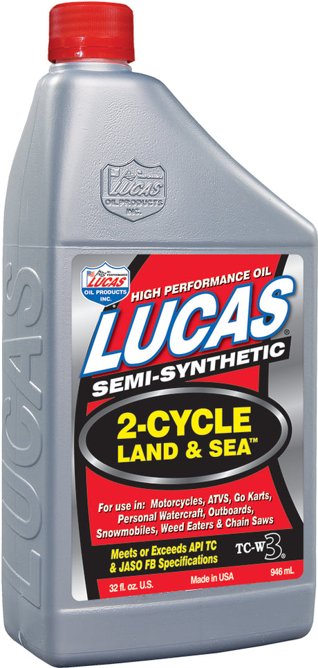 10467 Lucas Semi-Synthetic 2-Cycle Land/Se A Oil Qt 