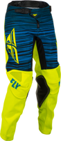 Fly Racing Fly Racing 375-53520 Youth Kinetic Wave Pants Hi-Vis/Blue Sz 20