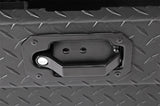 Tool Box Crossover Standard; Gull Wing; Diamond Tread; Black Textured Powder Coated Aluminum; 69-3/4 Inch Length x 20 Inch Width x 12.2 Inch Height; 8.4 Cubic Foot Capacity; With Pull Handles