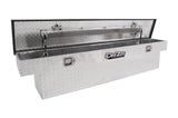 Tool Box Crossover Single Lid Narrow; Brite Tread; Aluminum; 69.75 Inch Length x 12 Inch Width x 14.25 Inch Height; 5.75 Cubic Foot Capacity