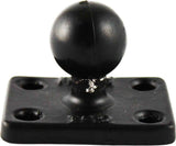 RAM-B-202U-152 Rectangle Base W/1" Ball 1.5"X2"