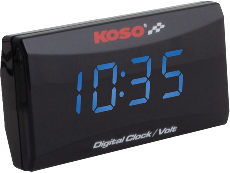 KOSO Super Slim Clock / Volt Meter Blue Display