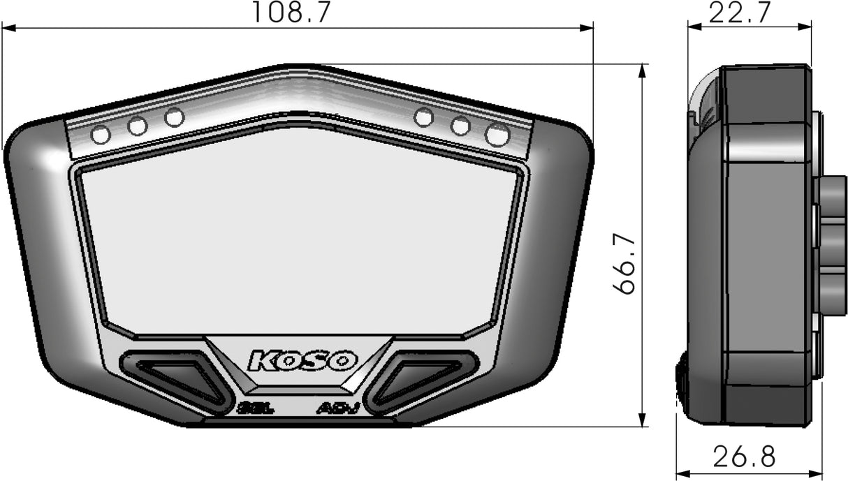 BA029001 X 2 Boost Gauge W/ Air/Fuel Ratio And Temperature