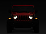 Raxiom 18-22 Jeep Wrangler JL/JT Axial Series LED Headlights- Black Housing (Clear Lens)