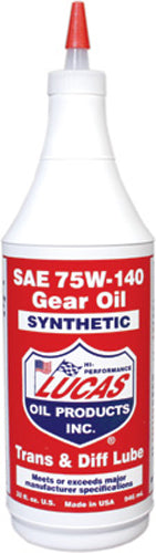 LUCAS Synthetic Gear Oil 75w 140 Qt