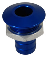 04-03-022 Billet Thru Hull Water Fitting Bilge Pump Outlet Blue