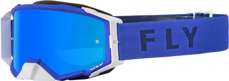 Fly Racing Fly Racing 37-51891 Zone Pro Goggle Blue W/ Sky Blue Mirror/Smoke Lens