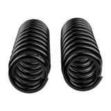 ARB OME 2021+ Ford Bronco Front Coil Spring Set for Medium Loads - Pair of black coil springs made from micro-alloyed spring steel for superior resistance to sagging and corrosion, designed for ride control improvement.