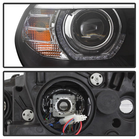 Spyder 07-10 BMW X5 E70 (HID Models Only) Projector Headlights - Black PRO-YD-BMWE7007-AFSHID-BK 