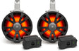 ECOXGEAR 2 Pack Black 8' Speakers Two Amplified + Two Batteries for Powersports