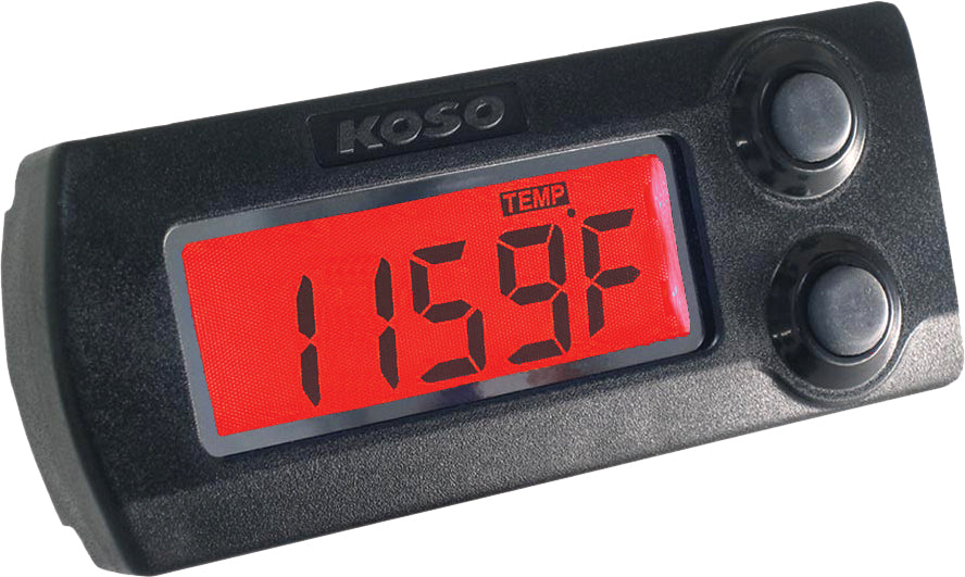 "BA004068 Air Fuel Ratio Meter 2/4 Stroke Wide Band by Koso with red backlit digital display showing 1159F, easy install, precise tuning, programmable warning alert for lean or rich engine."