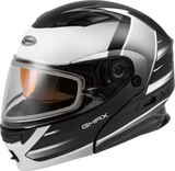 GMAX Md 01s Modular Snow Helmet Descendant Matte Blk/White 3x