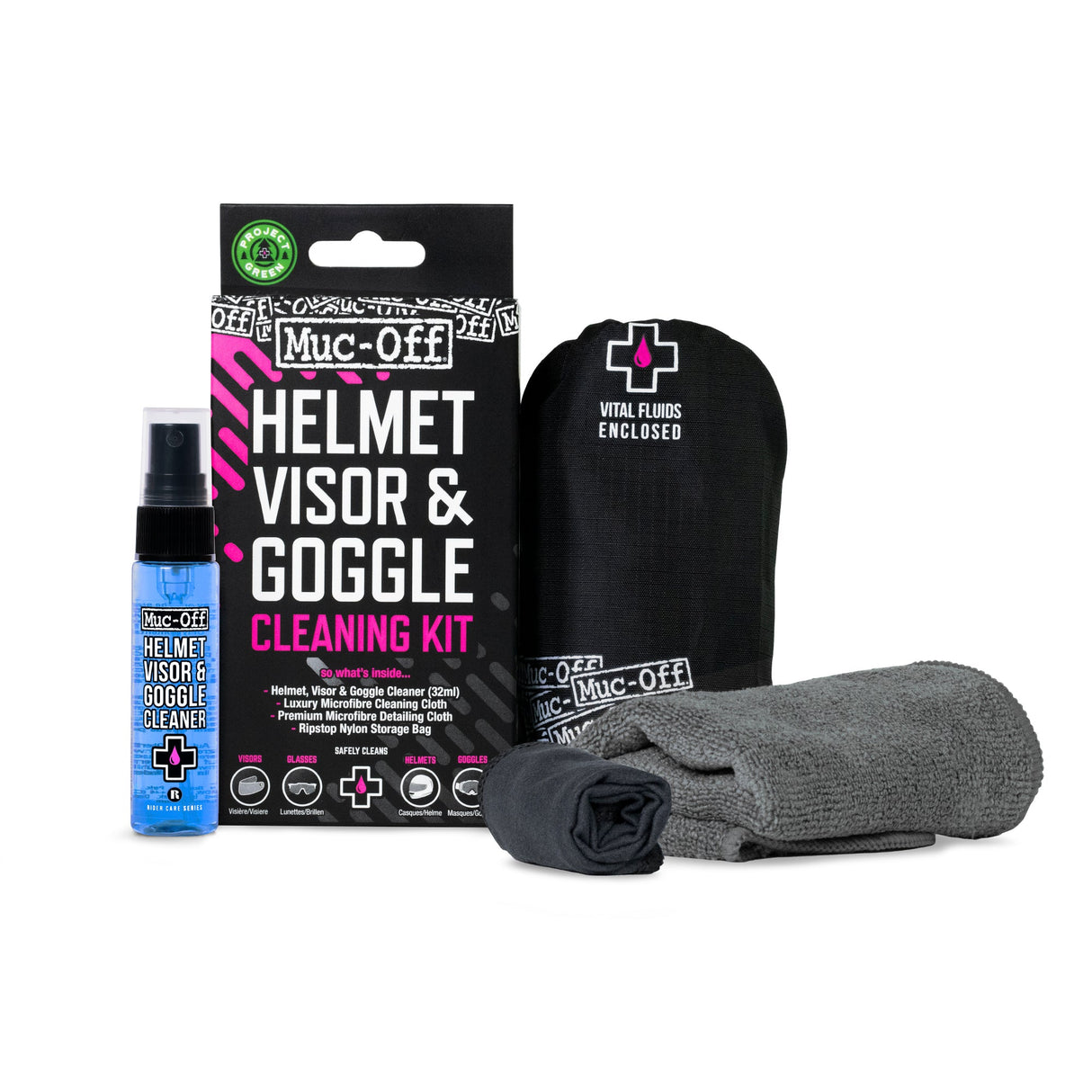 MUC-OFF Visor/Lens/Google Cleaning Kit